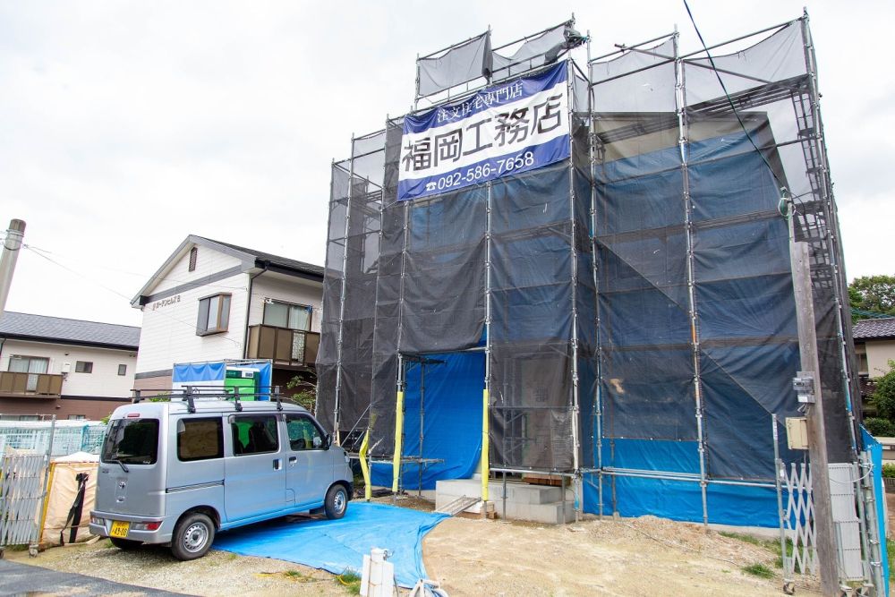「福岡市早良区東入部01」注文住宅現場リポート⑤【木工事】【下地】