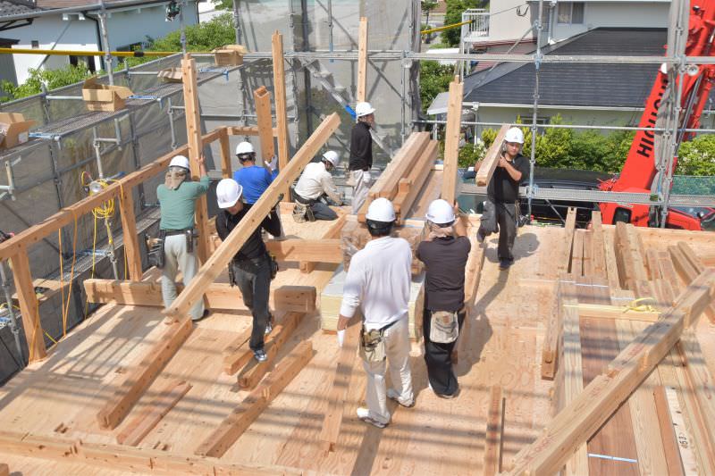 佐賀県三養基郡みやき町原古賀01　注文住宅建築現場リポート⑤　～上棟式～