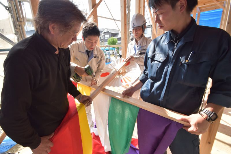 佐賀県三養基郡みやき町原古賀01　注文住宅建築現場リポート⑤　～上棟式～