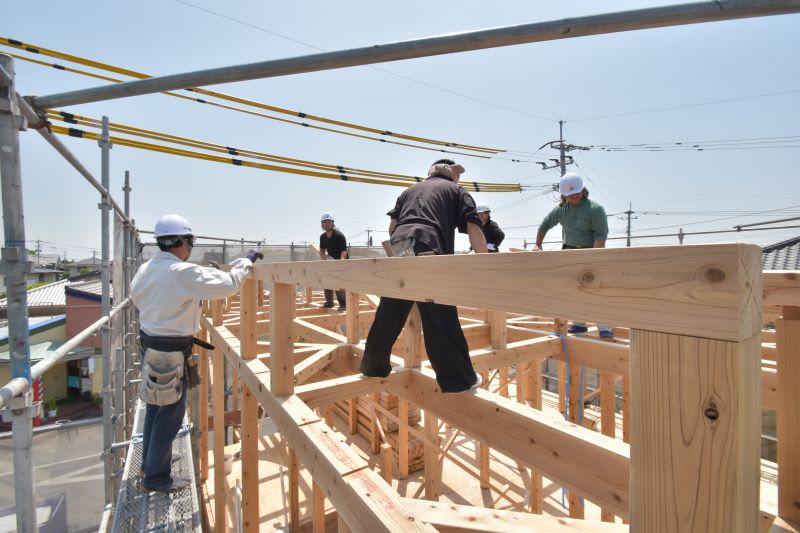 佐賀県三養基郡みやき町原古賀01　注文住宅建築現場リポート⑤　～上棟式～