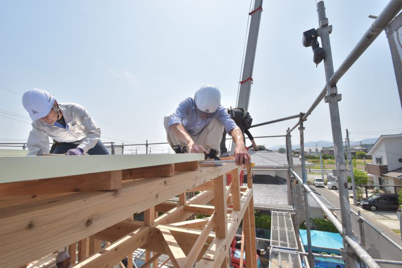 佐賀県三養基郡みやき町原古賀01　注文住宅建築現場リポート⑤　～上棟式～