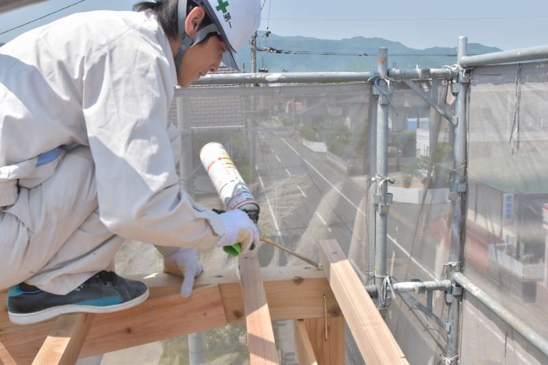 佐賀県三養基郡みやき町原古賀01　注文住宅建築現場リポート⑤　～上棟式～