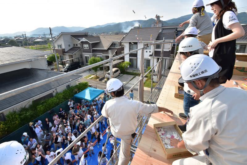 佐賀県三養基郡みやき町原古賀01　注文住宅建築現場リポート⑤　～上棟式～