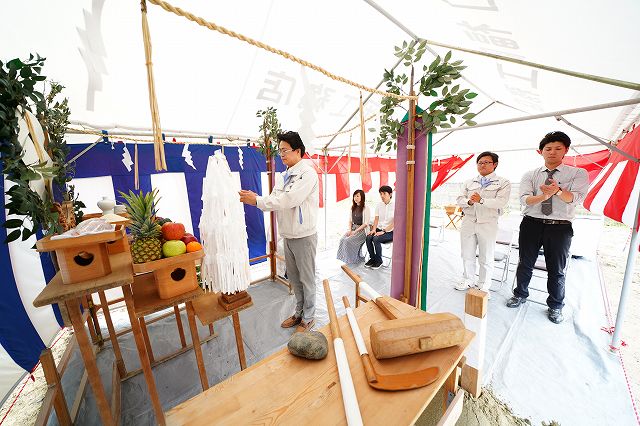 福岡県古賀市03　注文住宅建築現場リポート①　～地鎮祭～