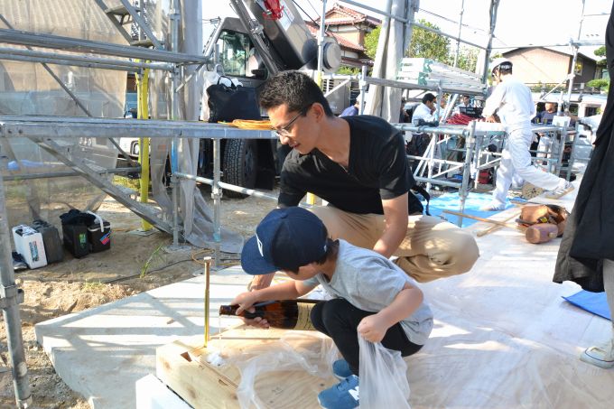 福岡県那珂川市03　注文住宅建築現場リポート④　～上棟式～