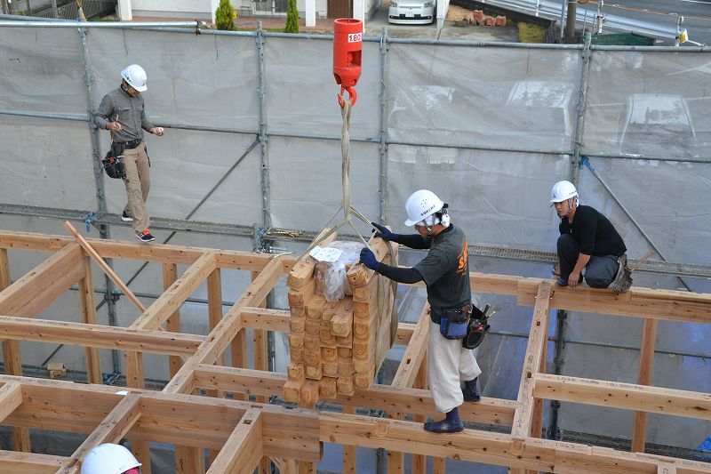 福岡県三井郡大刀洗町01　注文住宅建築現場リポート⑤　～上棟式～