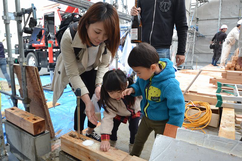 福岡県三井郡大刀洗町01　注文住宅建築現場リポート⑤　～上棟式～