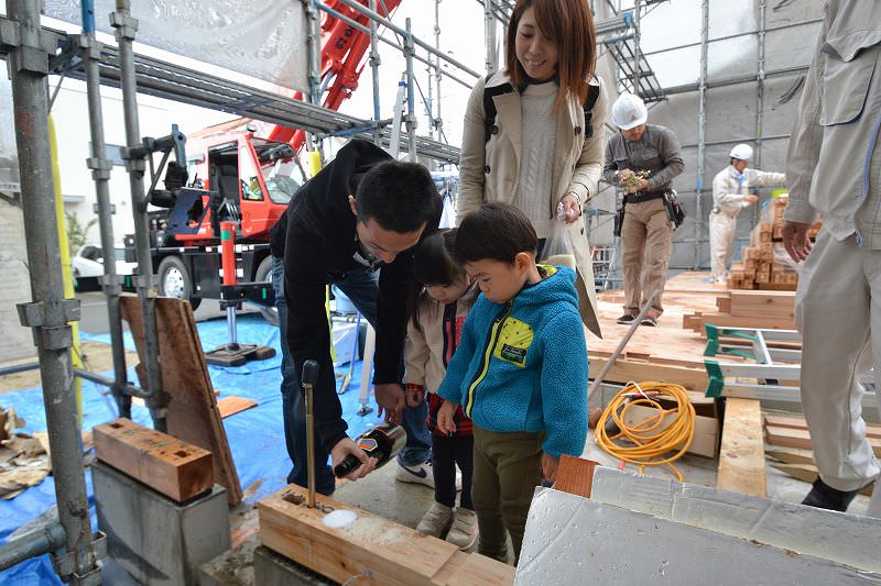 福岡県三井郡大刀洗町01　注文住宅建築現場リポート⑤　～上棟式～