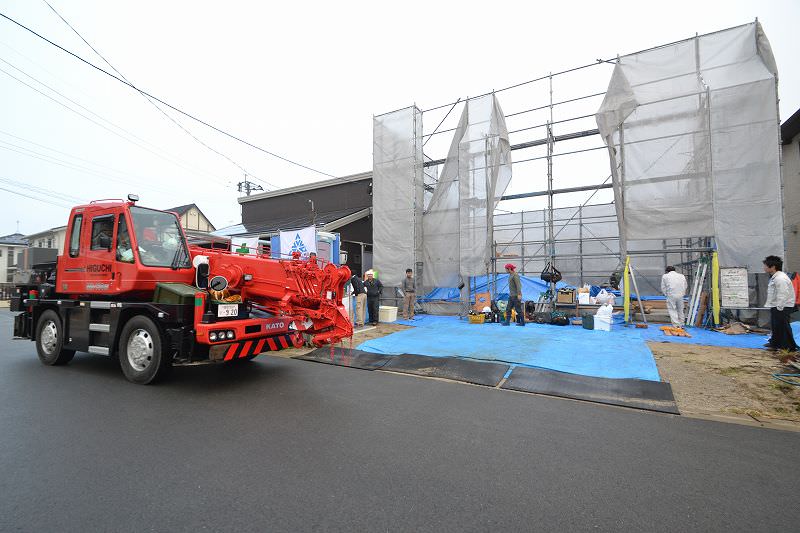 福岡県三井郡大刀洗町01　注文住宅建築現場リポート⑤　～上棟式～