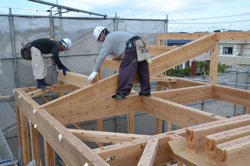 福岡県三井郡大刀洗町01　注文住宅建築現場リポート⑤　～上棟式～