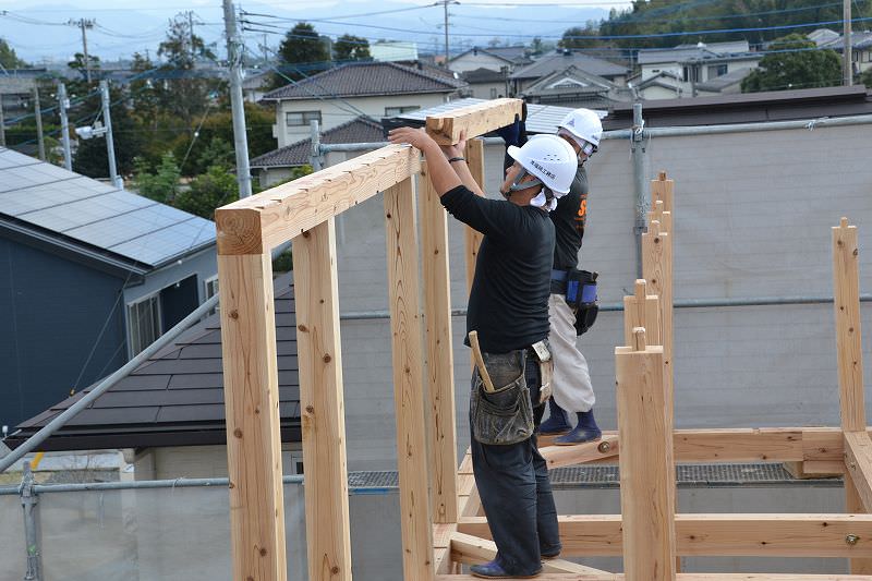 福岡県三井郡大刀洗町01　注文住宅建築現場リポート⑤　～上棟式～