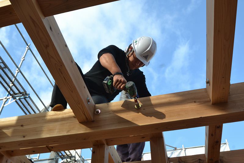 福岡県三井郡大刀洗町01　注文住宅建築現場リポート⑤　～上棟式～