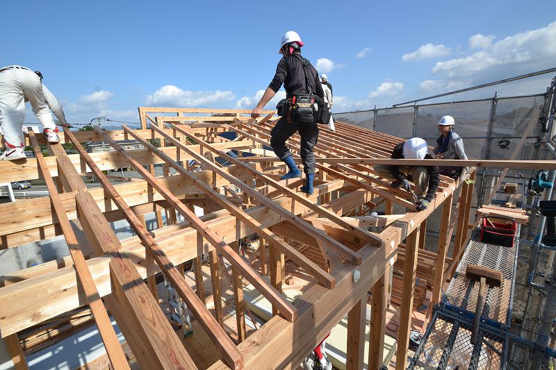 福岡県三井郡大刀洗町01　注文住宅建築現場リポート⑤　～上棟式～