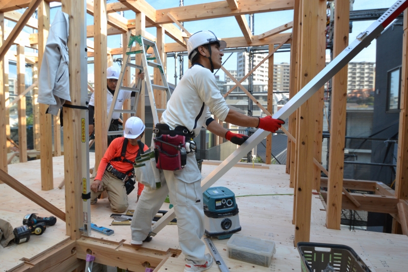 「福岡市中央区02」注文住宅現場リポート④【上棟式】