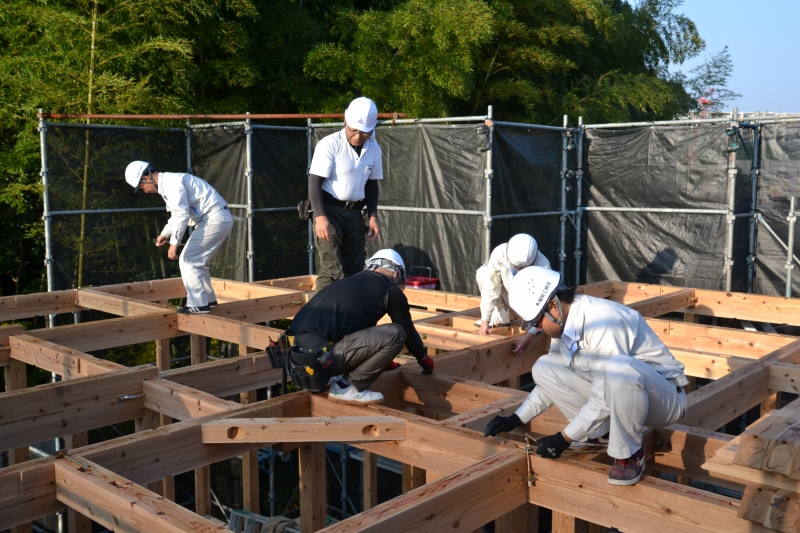 福岡市中央区02　注文住宅建築現場リポート④　～上棟式～