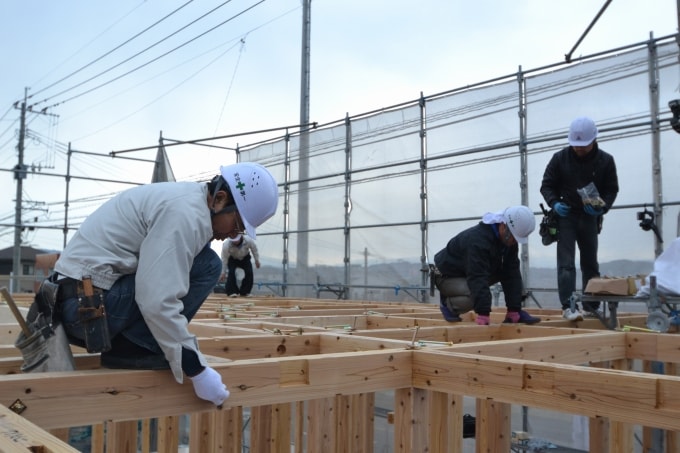 福岡県糟屋郡粕屋町02　注文住宅建築現場リポート⑦　～上棟式～