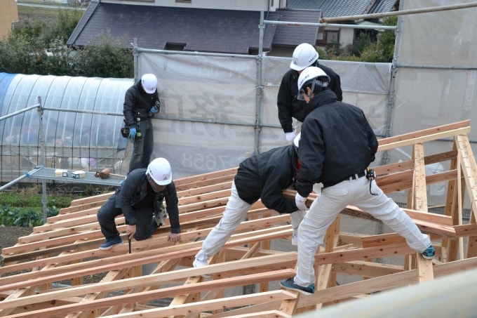 福岡県糟屋郡粕屋町02　注文住宅建築現場リポート⑦　～上棟式～