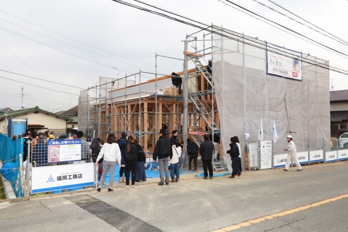 福岡県糟屋郡粕屋町02　注文住宅建築現場リポート⑦　～上棟式～