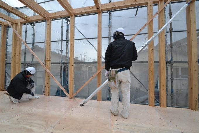 福岡県糟屋郡粕屋町02　注文住宅建築現場リポート⑦　～上棟式～