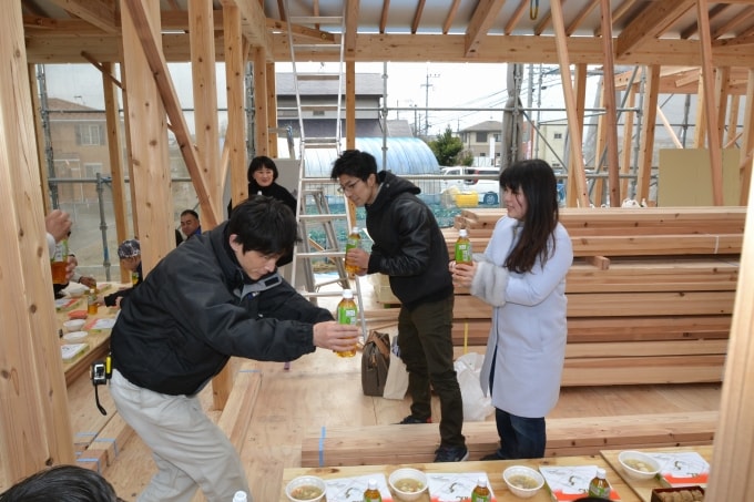 福岡県糟屋郡粕屋町02　注文住宅建築現場リポート⑦　～上棟式～