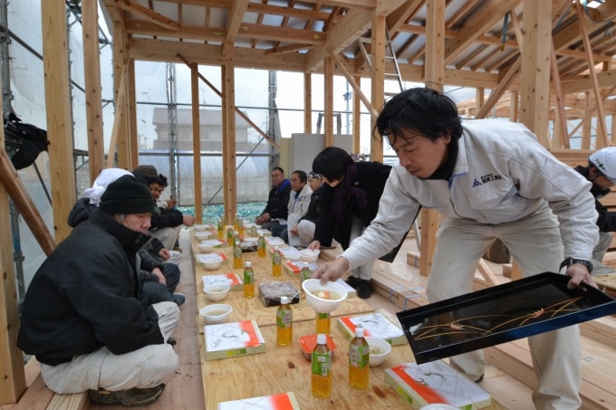 福岡県糟屋郡粕屋町02　注文住宅建築現場リポート⑦　～上棟式～