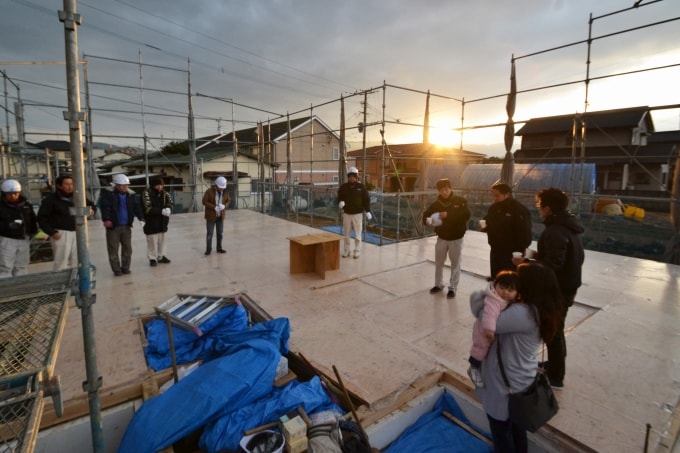 福岡県糟屋郡粕屋町02　注文住宅建築現場リポート⑦　～上棟式～