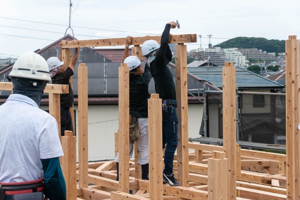 福岡市東区青葉01　注文住宅建築現場リポート⑥　～上棟式～