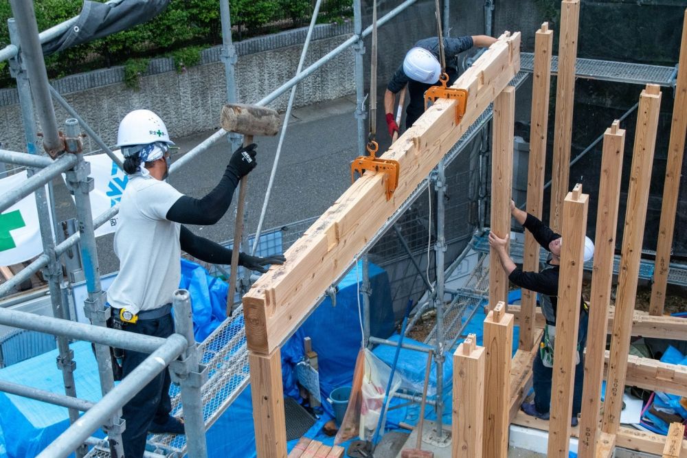 福岡市東区青葉01　注文住宅建築現場リポート⑥　～上棟式～