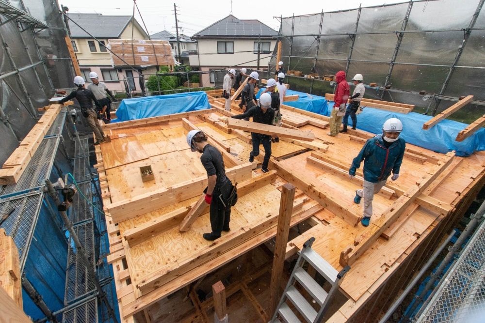 福岡市東区青葉01　注文住宅建築現場リポート⑥　～上棟式～