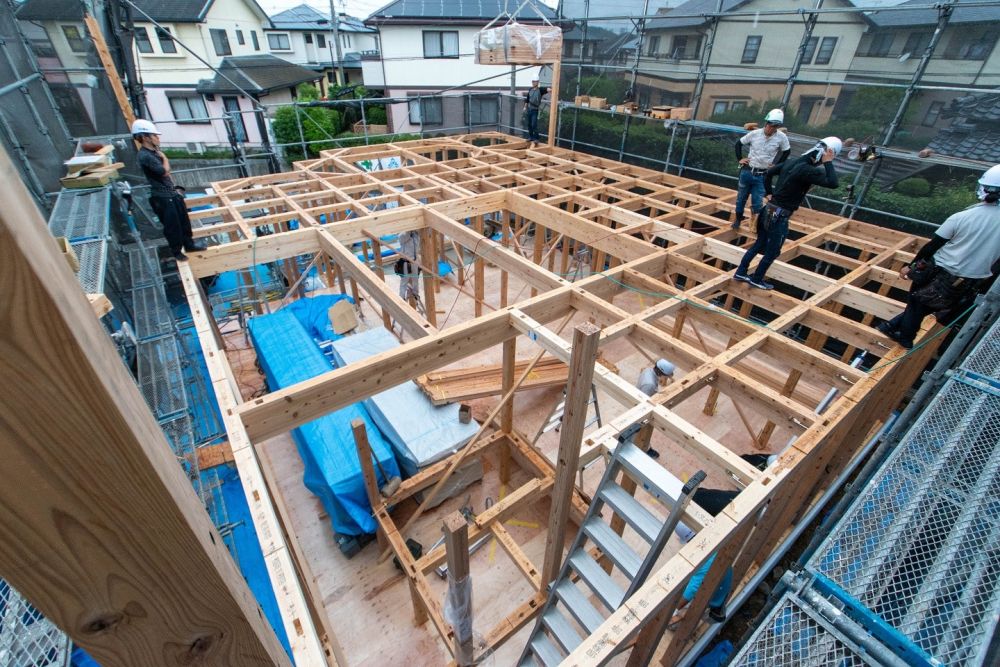 「福岡市東区青葉01」注文住宅現場リポート⑥【上棟式】