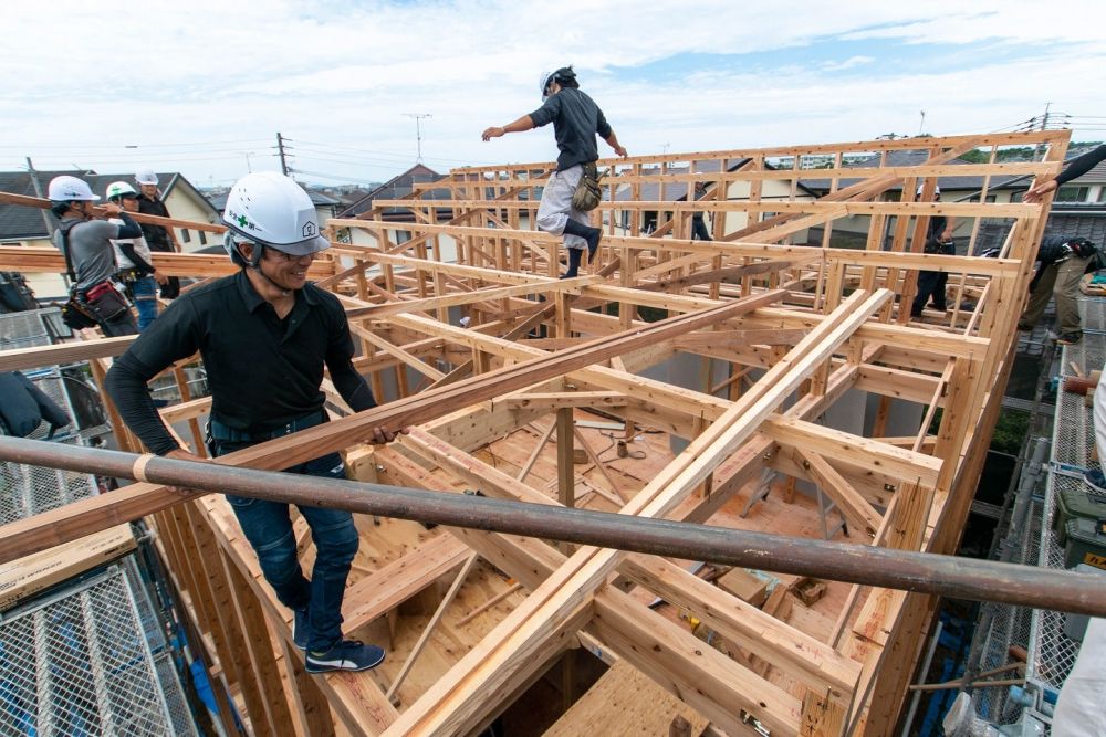 福岡市東区青葉01　注文住宅建築現場リポート⑥　～上棟式～