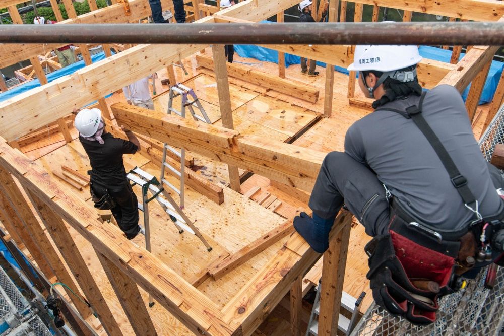 福岡市東区青葉01　注文住宅建築現場リポート⑥　～上棟式～