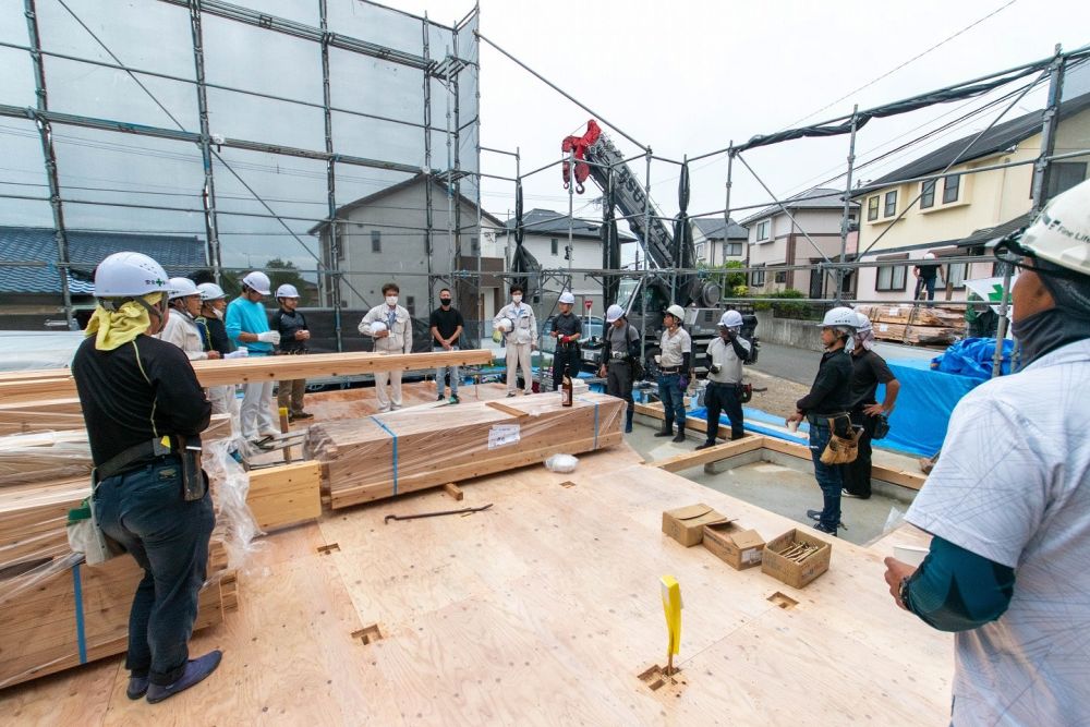 福岡市東区青葉01　注文住宅建築現場リポート⑥　～上棟式～