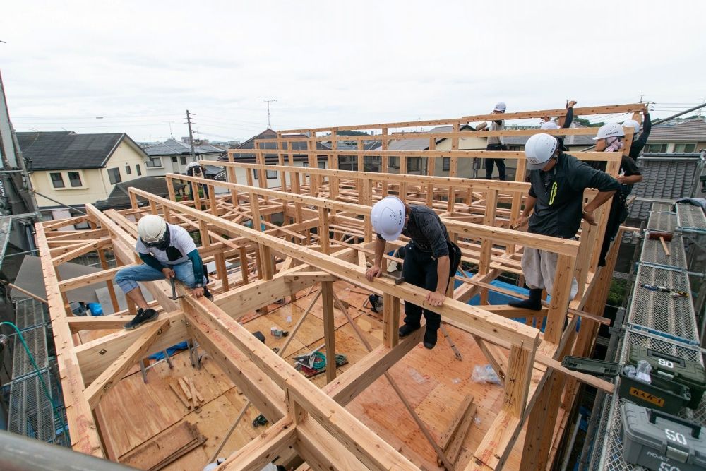 福岡市東区青葉01　注文住宅建築現場リポート⑥　～上棟式～