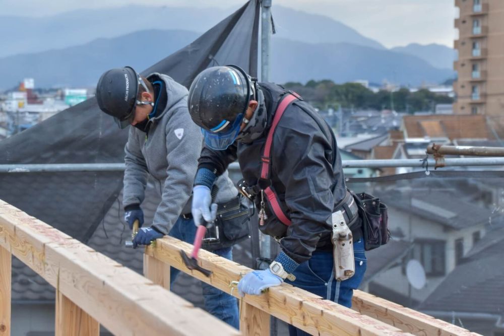 福岡県那珂川市08　注文住宅建築現場リポート④　～上棟式2日目～