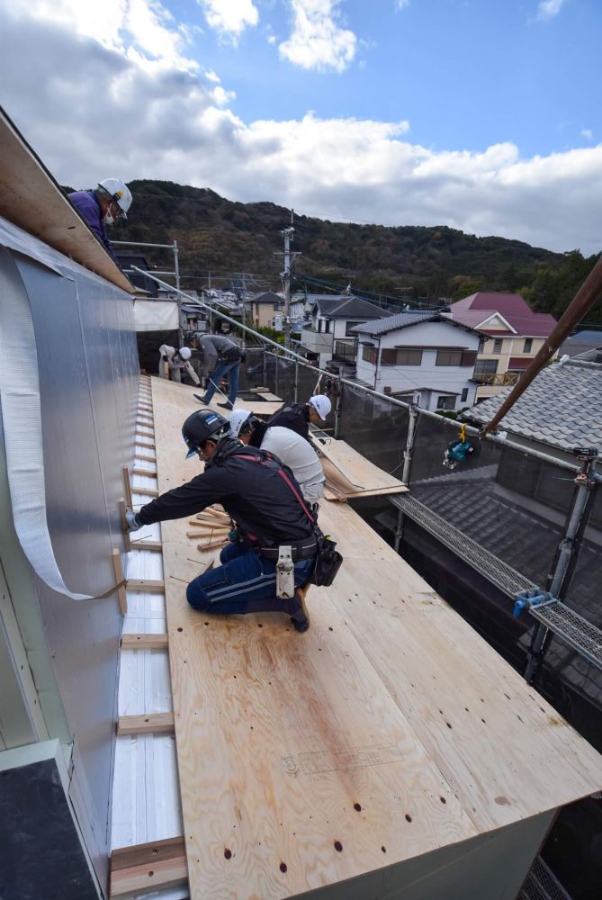 福岡県那珂川市08　注文住宅建築現場リポート④　～上棟式2日目～