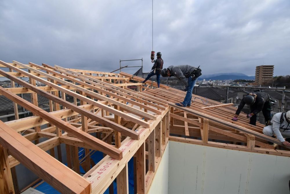 福岡県那珂川市08　注文住宅建築現場リポート④　～上棟式2日目～