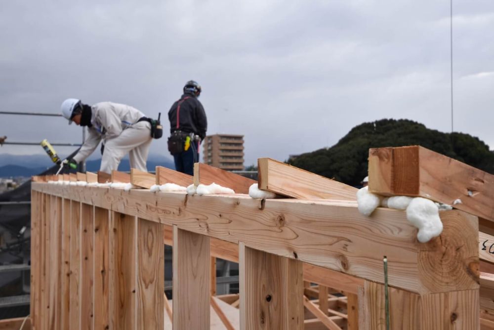 福岡県那珂川市08　注文住宅建築現場リポート④　～上棟式2日目～