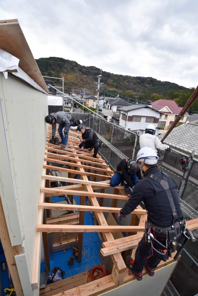 福岡県那珂川市08　注文住宅建築現場リポート④　～上棟式2日目～