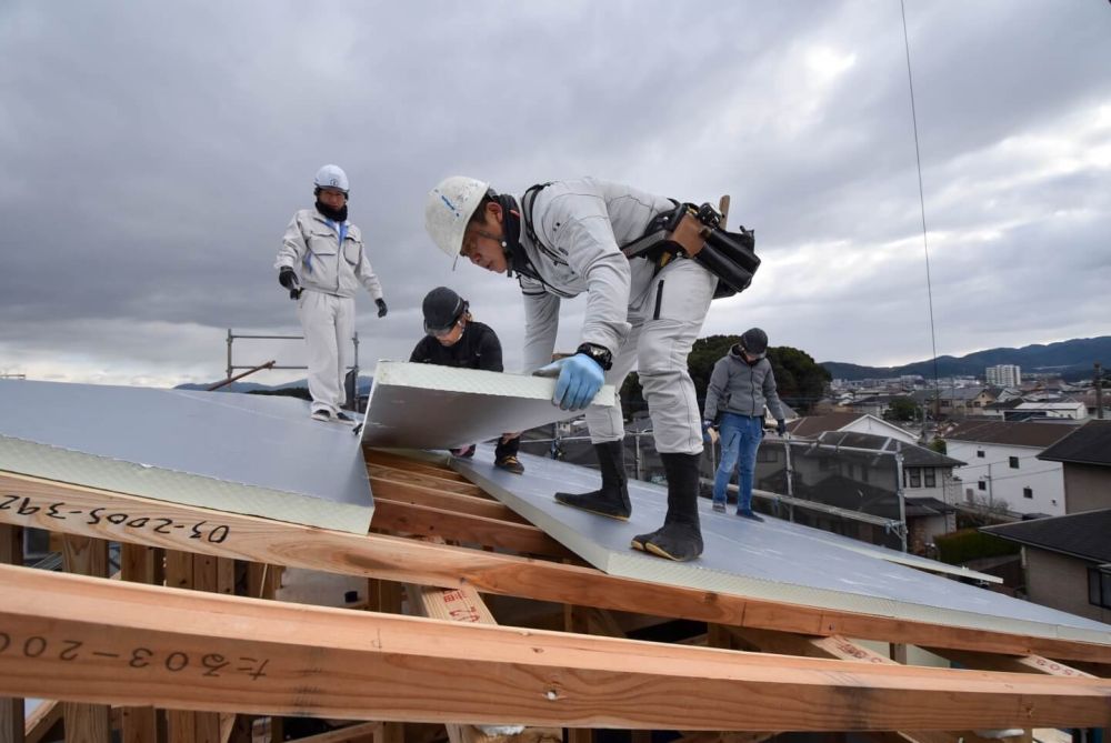 福岡県那珂川市08　注文住宅建築現場リポート④　～上棟式2日目～