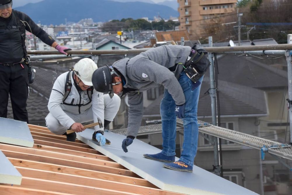 福岡県那珂川市08　注文住宅建築現場リポート④　～上棟式2日目～