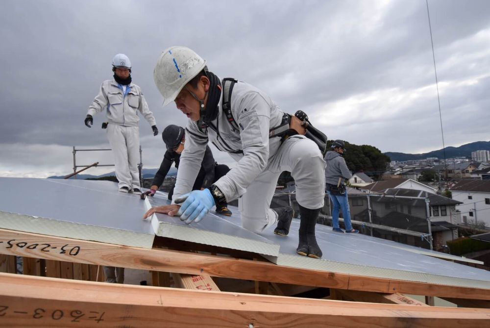 福岡県那珂川市08　注文住宅建築現場リポート④　～上棟式2日目～