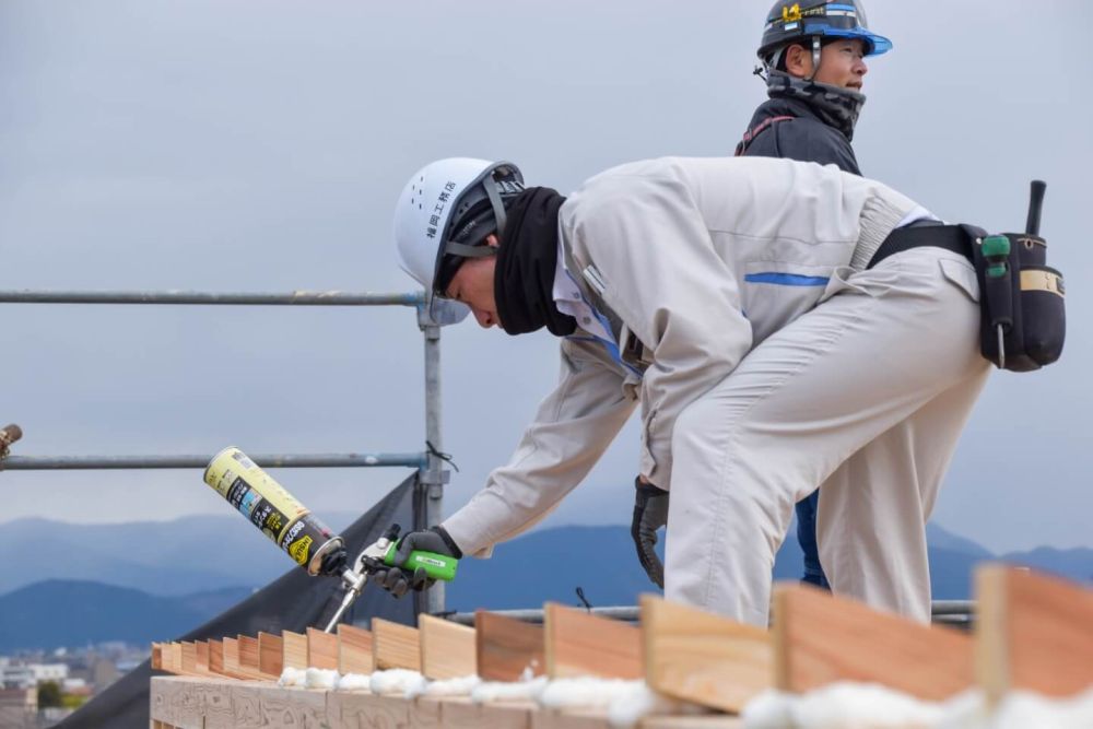 福岡県那珂川市08　注文住宅建築現場リポート④　～上棟式2日目～