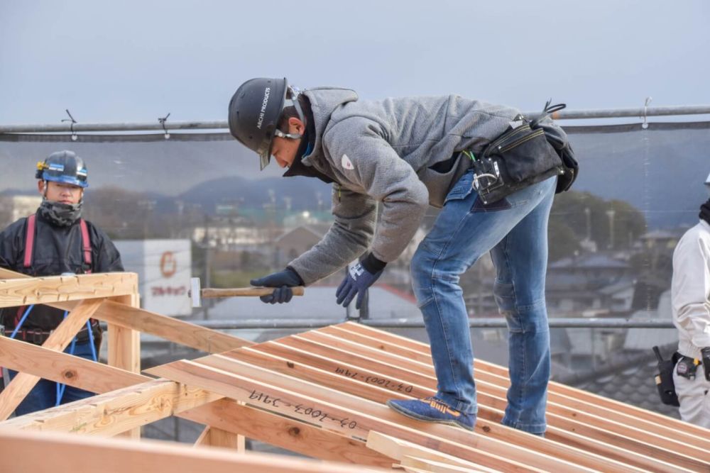 福岡県那珂川市08　注文住宅建築現場リポート④　～上棟式2日目～