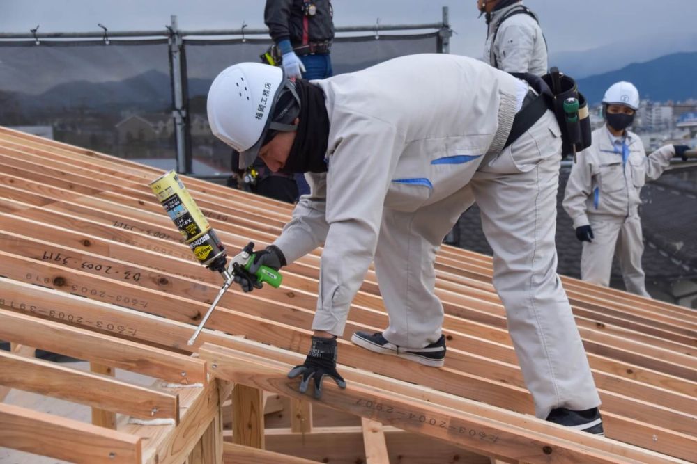 福岡県那珂川市08　注文住宅建築現場リポート④　～上棟式2日目～