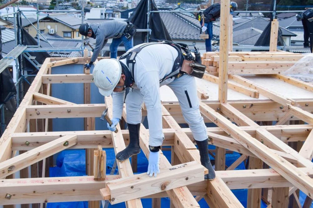 福岡県那珂川市08　注文住宅建築現場リポート④　～上棟式2日目～