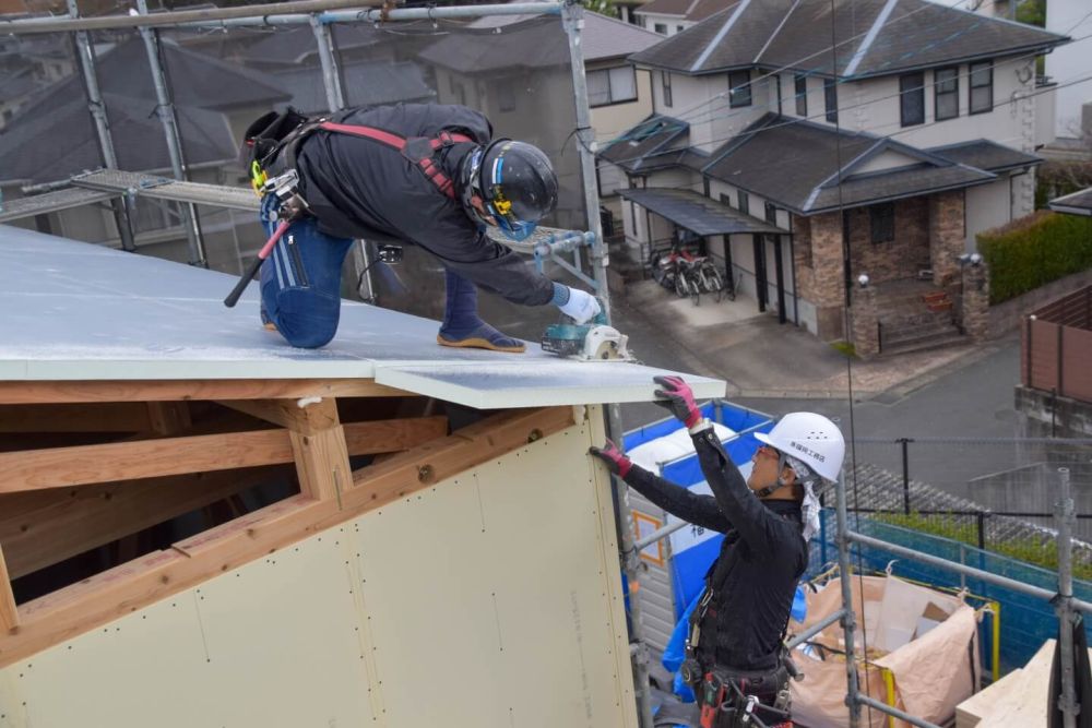 福岡県那珂川市08　注文住宅建築現場リポート④　～上棟式2日目～