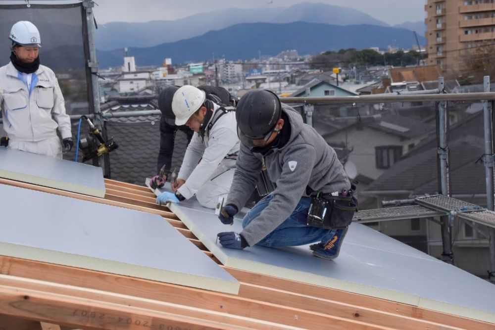 福岡県那珂川市08　注文住宅建築現場リポート④　～上棟式2日目～