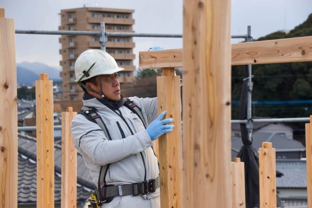 福岡県那珂川市08　注文住宅建築現場リポート④　～上棟式2日目～