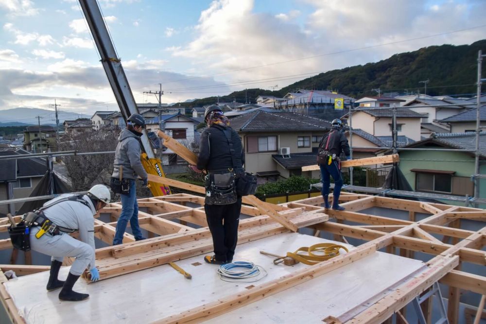 福岡県那珂川市08　注文住宅建築現場リポート④　～上棟式2日目～